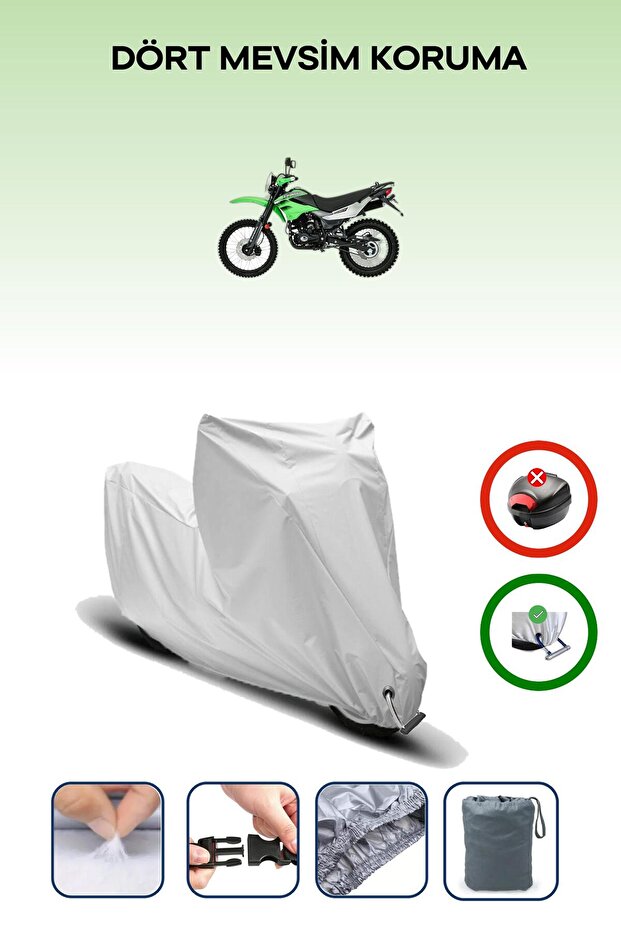Gray Lock Compatible Mondial X-Treme Super Moto Compatible Motorcycle Tarpaulin Waterproof