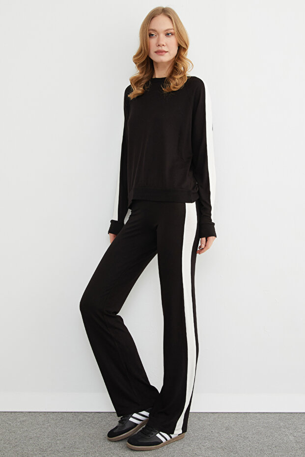 Basic Bisiklet Yaka Şeritli Modal 2 Li Takım - 3