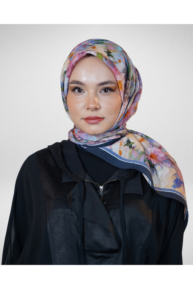 Spring Eşarp Pastel Çiçek Desenli - 3