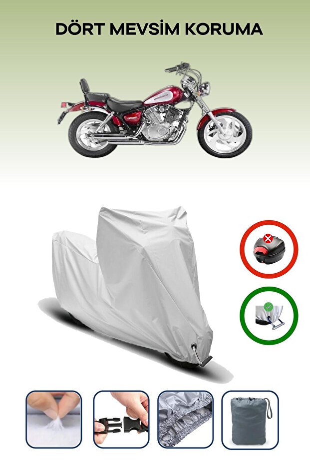 Gray Lock Compatible Keeway Super Shadow 250 Compatible Motorcycle Tarpaulin Waterproof