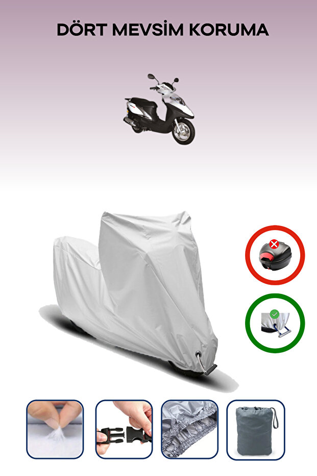 Gray Lock Compatible Rks Ry18 Compatible Motorcycle Tarpaulin Waterproof