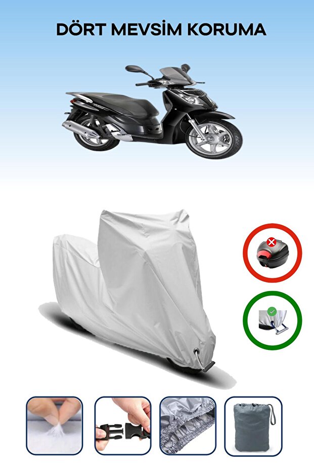 Gray Lock Compatible Rks Outlook 150 Compatible Motorcycle Tarpaulin Waterproof