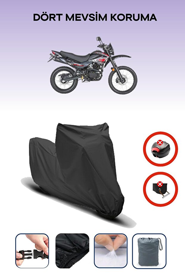 Black Rear Bag Lock Incompatible Mondial X-Treme Max Compatible Motorcycle Tarpaulin, 4 Seasons