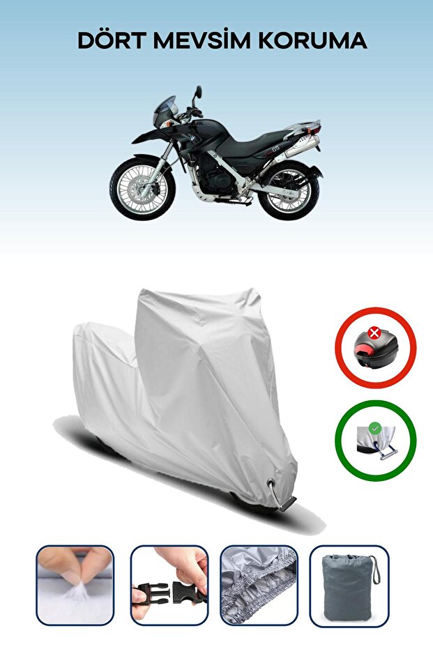 Grey Lock Compatible Bmw F 650 Gs Compatible Motorcycle Tarpaulin Waterproof