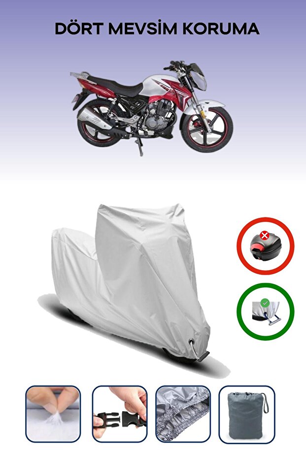 Gray Lock Compatible Arora Ar 185-16 Storm Compatible Motorcycle Tarpaulin Waterproof