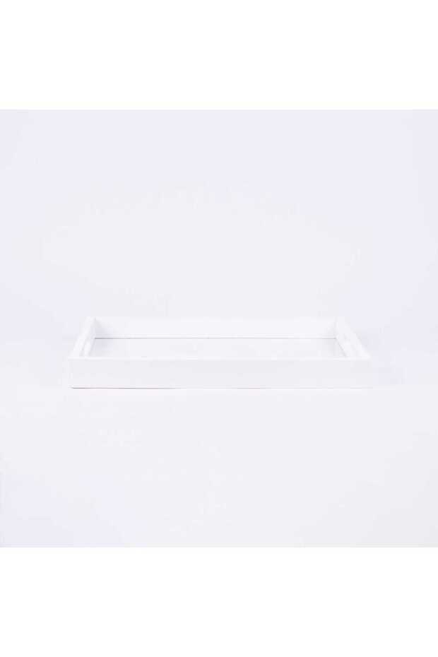 صينية تقديم مستطيلة الشكل بنقشة زهور أرجوانية - 4