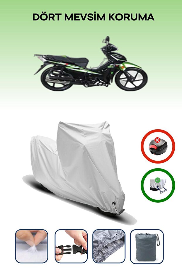 Gray Lock Compatible Rks Sniper 50 Compatible Motorcycle Tarpaulin Waterproof