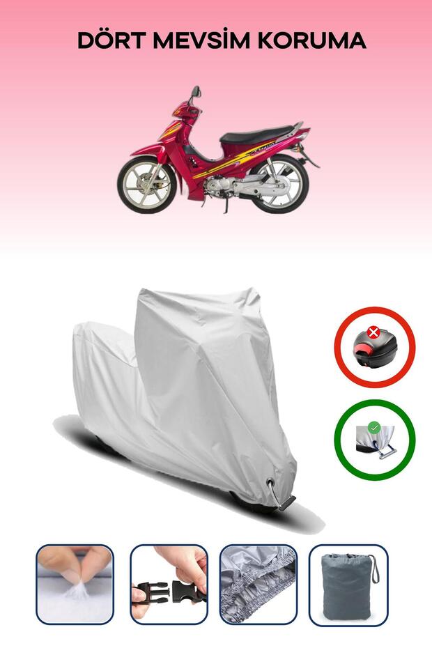 غطاء دراجة نارية رمادي اللون متوافق مع Kanuni Elite 110 مقاوم للماء