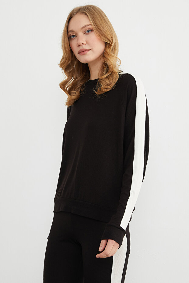 Basic Bisiklet Yaka Şeritli Modal 2 Li Takım - 4