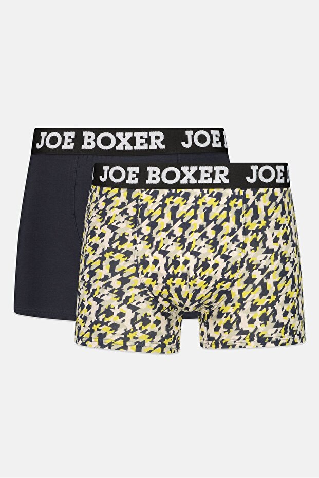 Men 2 Pieces Allover Print Pull On Boxers, Multicolor