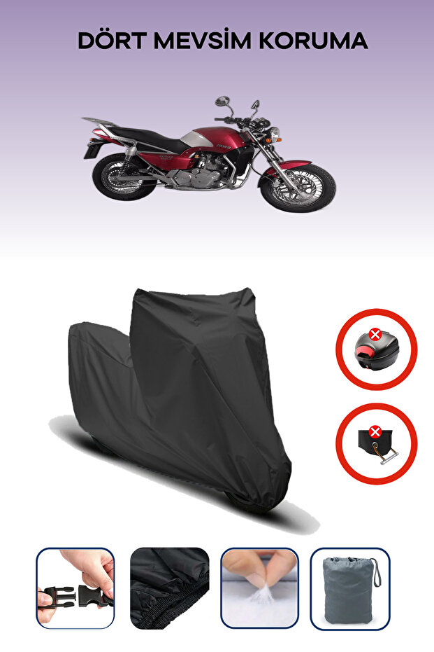 Black Rear Bag Lock Incompatible with Jawa 650 Style Compatible Motorcycle Tarpaulin, 4 Seasons