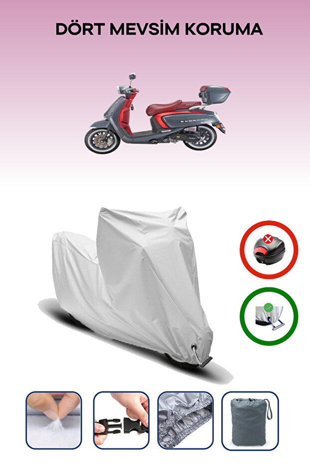 غطاء دراجة نارية متوافق مع Gray Lock متوافق مع Arora Mojito 50 مقاوم للماء