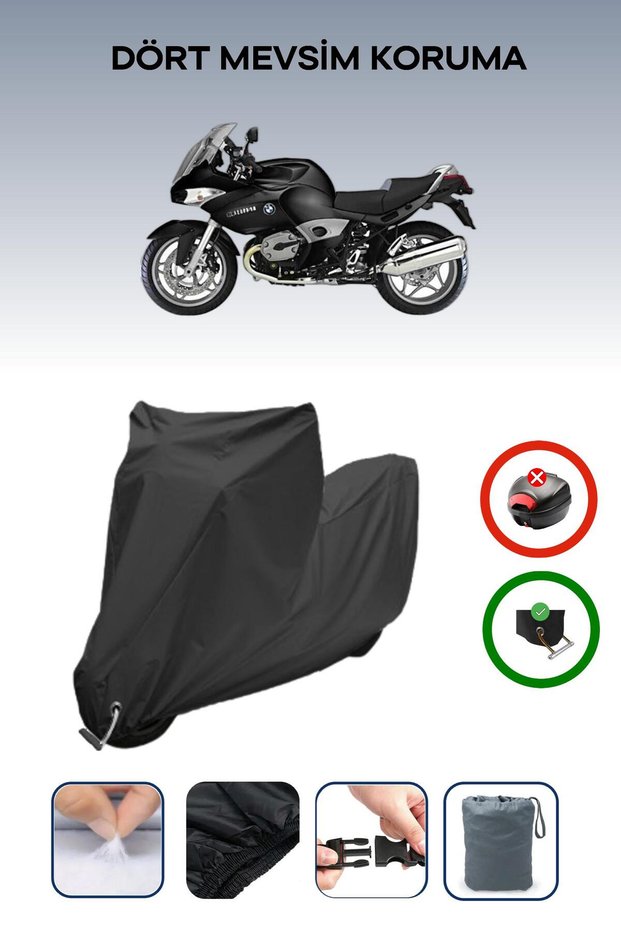 Black Lock Compatible Bmw R 1200 St Compatible Motorcycle Tarpaulin Waterproof
