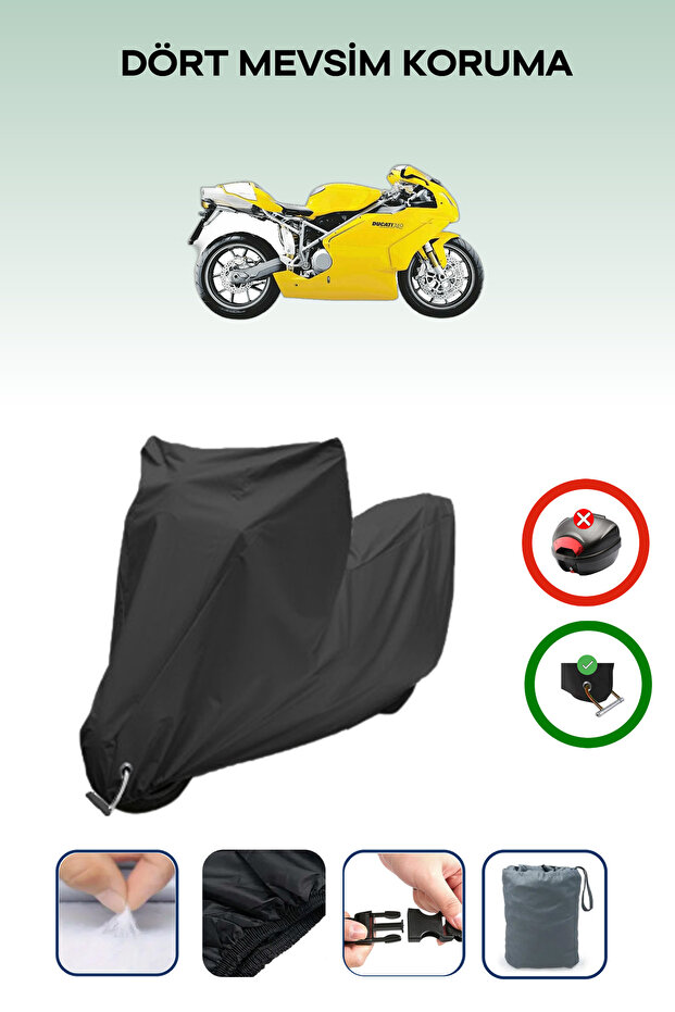 Black Lock Compatible Ducati 749 Compatible Motorcycle Tarpaulin Waterproof