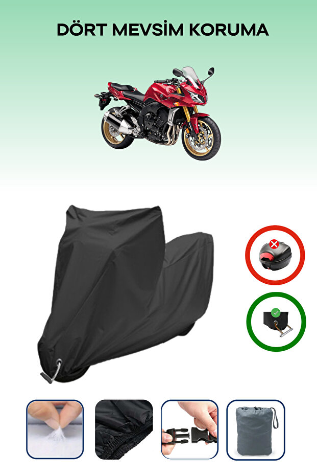 Black Lock Compatible Yamaha Fz 1 Compatible Motorcycle Tarpaulin Waterproof