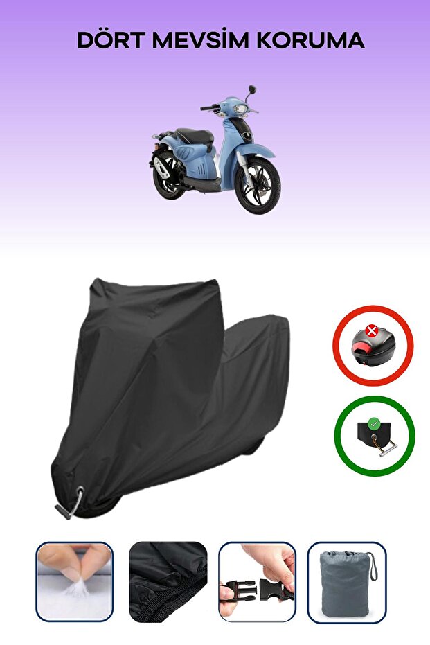 Black Lock Compatible Aprilia Scarabeo 50 Compatible Motorcycle Tarpaulin Waterproof