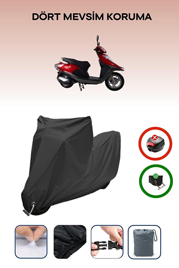 غطاء دراجة نارية متوافق مع Black Lock متوافق مع Arora AR 100T 2A، مقاوم للماء