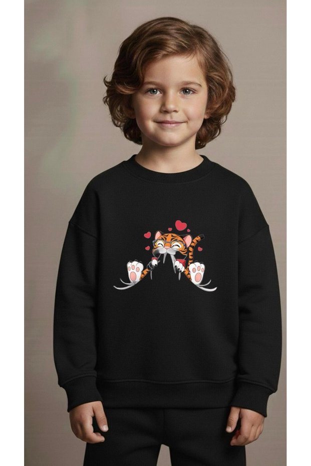 Team Sweatshirt Yorgan Printed Girls Boys Crew Neck3 4-5-6-7-8-9-10-11-12Years