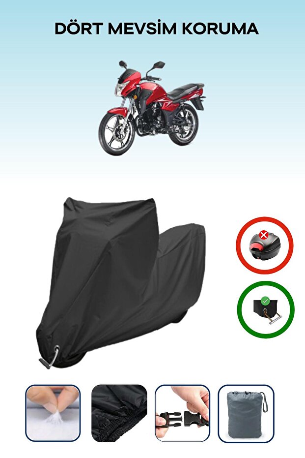 Black Lock Compatible Kanuni S125T Compatible Motorcycle Tarpaulin Waterproof