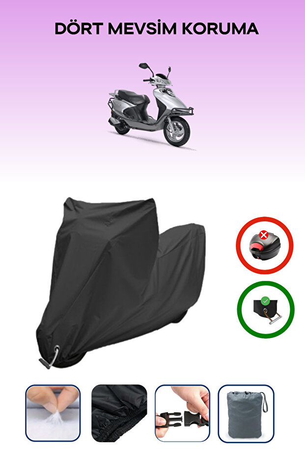 Black Lock Compatible Rks Spontini 110 Compatible Motorcycle Tarpaulin Waterproof