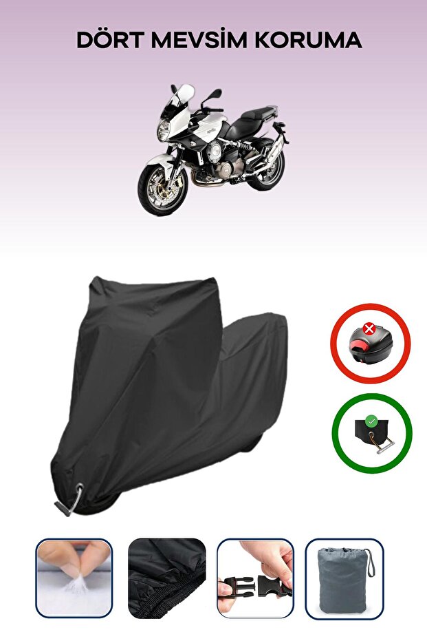 Black Lock Compatible Aprilia Mana 850 Gt Abs Compatible Motorcycle Tarpaulin Waterproof