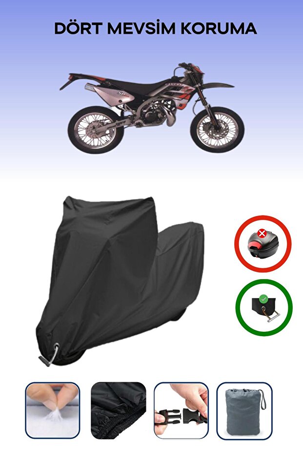 Black Lock Compatible Gas Gas Rookie Compatible Motorcycle Tarpaulin Waterproof