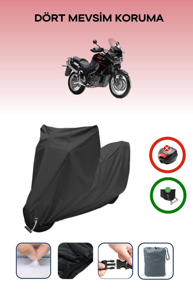 Black Lock Compatible Aprilia Caponord 1000 Etv Abs Compatible Motorcycle Tarpaulin Waterproof