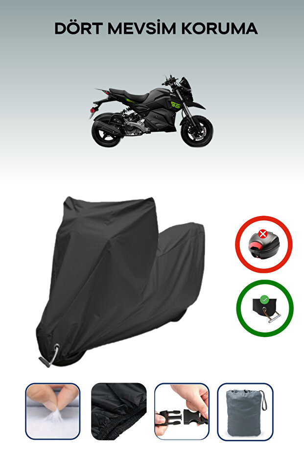 Black Lock Compatible Yuki Hammer 50 Compatible Motorcycle Tarpaulin Waterproof