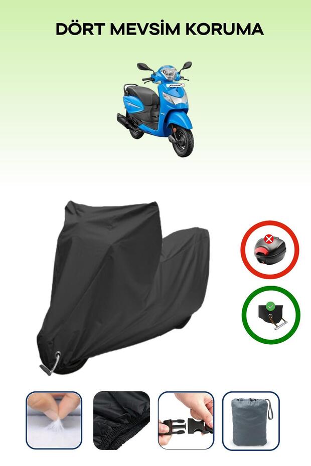 Black Lock Compatible Hero Pleasure 110 Compatible Motorcycle Tarpaulin Waterproof