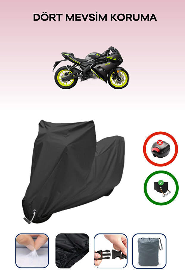 Black Lock Compatible Yuki Taro Gp2 Compatible Motorcycle Tarpaulin Waterproof