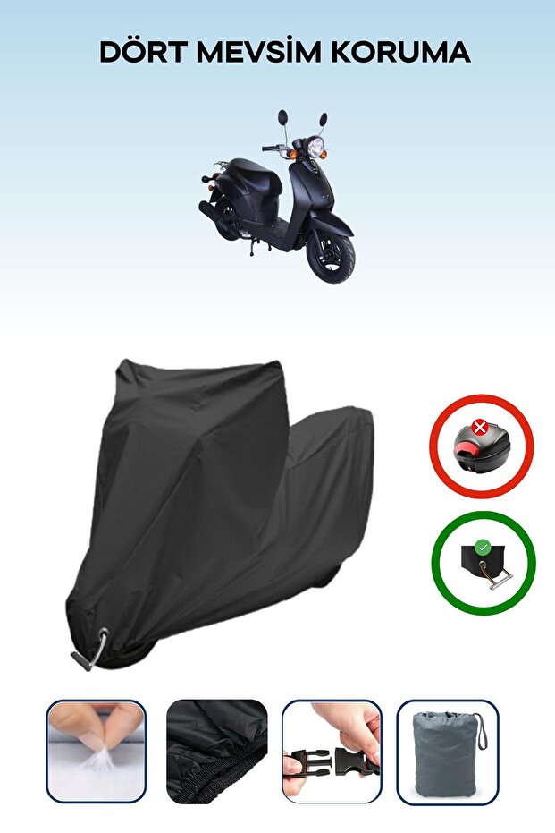 Black Lock Compatible Arora Ar 50-20 Today Compatible Motorcycle Tarpaulin Waterproof