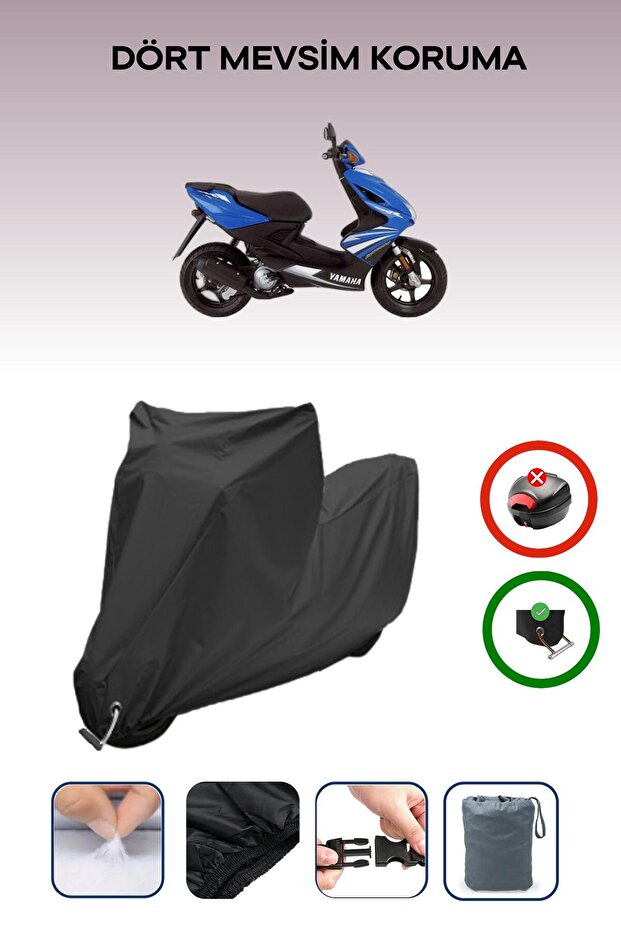 Black Lock Compatible Yamaha Aerox 100 Compatible Motorcycle Tarpaulin Waterproof