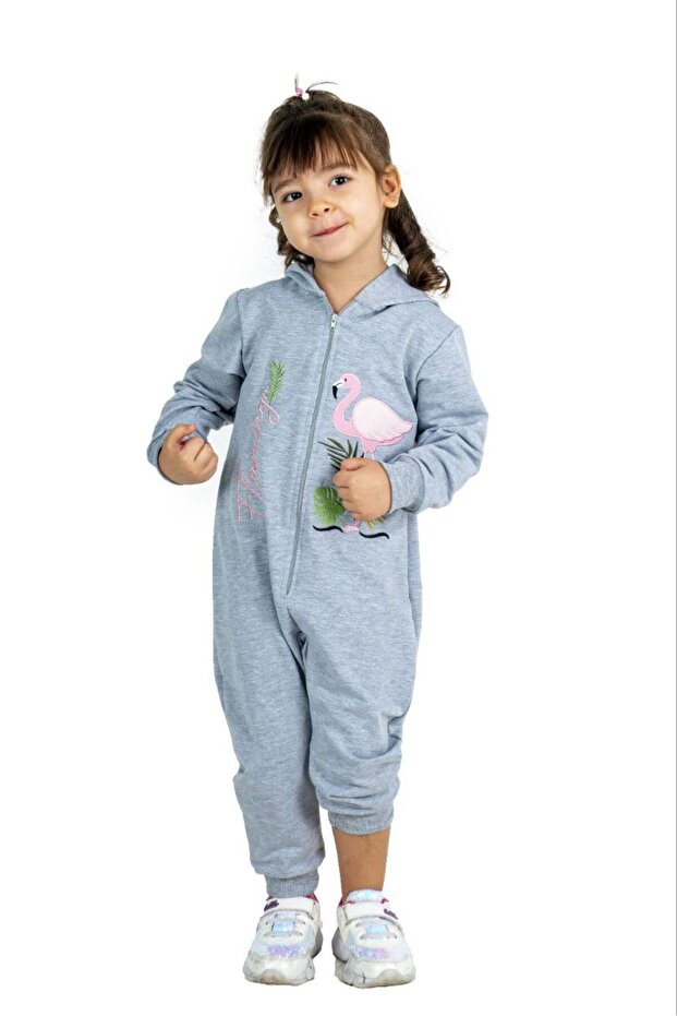 Children's Embroidered Hoodie Romper