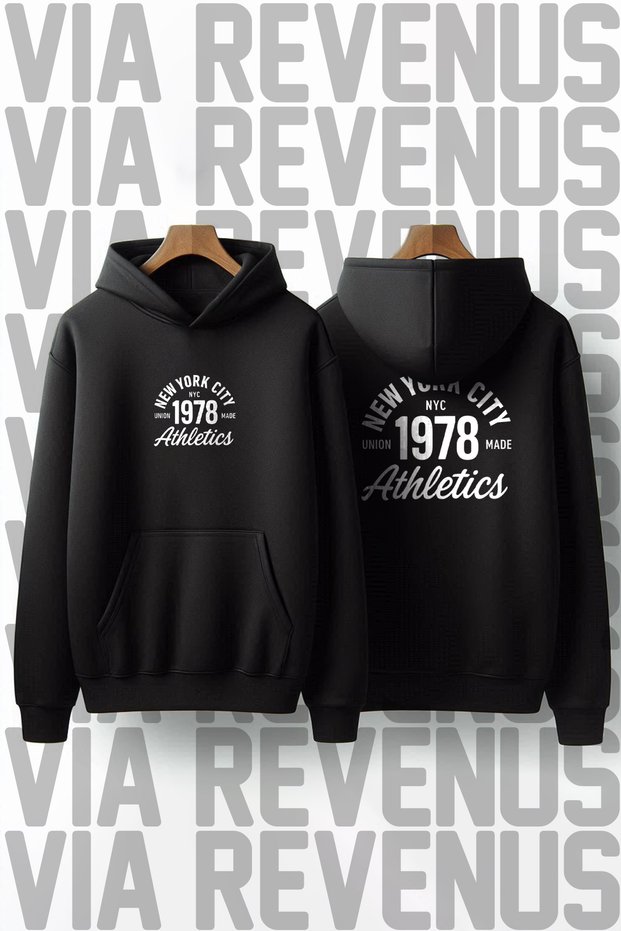 New York City Athletics Printed Unisex Oversized Hooded Sweatshirt - Custom Design Graphic Hoodie