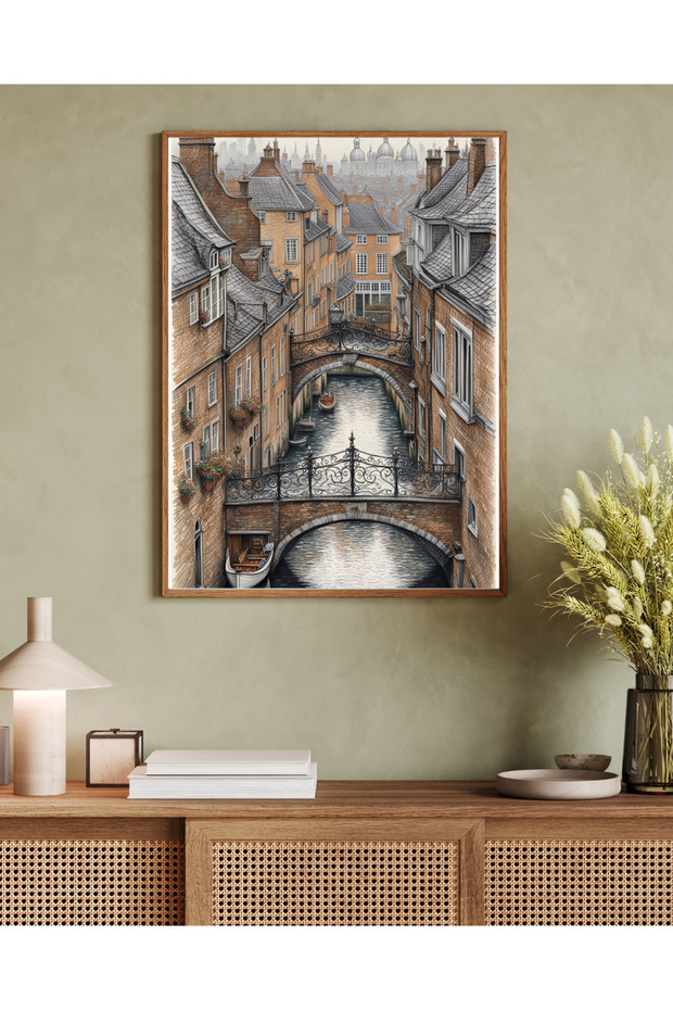 One Piece Living Room Office Decor Painting Stand Alone Artwork Vrynt
