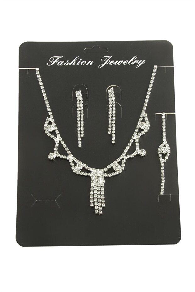 Square Stone Set Necklace