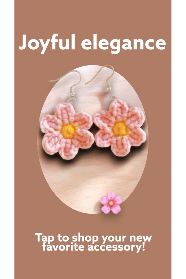 Yangsonghua Cute Earrings, Knitted Flower Design, Choose Your Color, Suitable for Daily Wear