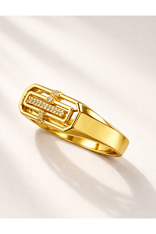 Linear Vault Ring Gold - 4