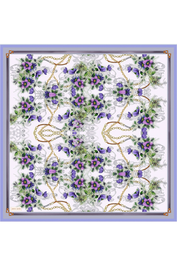 Lilac 90X90 Silk Crepe Satin Scarf