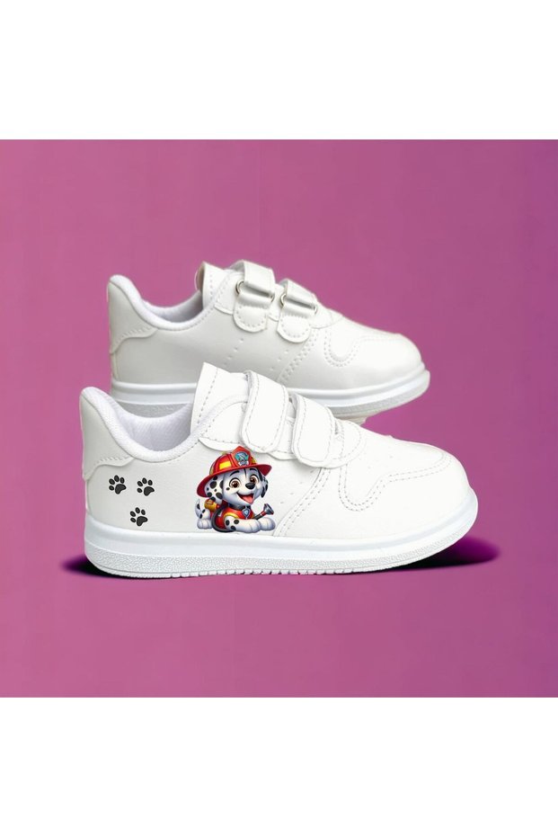 Dalmatian Fire Dog Paw B Printed Children's Sports Shoes