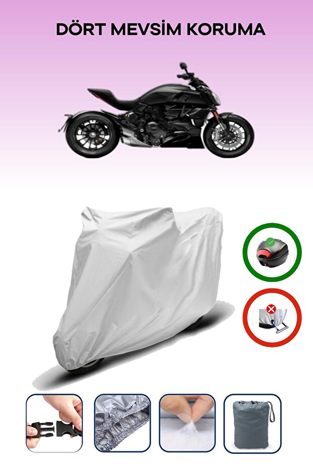 غطاء خلفي رمادي اللون متوافق مع غطاء محرك الدراجة النارية Ducati Diavel المتوافق مع الدراجات النارية