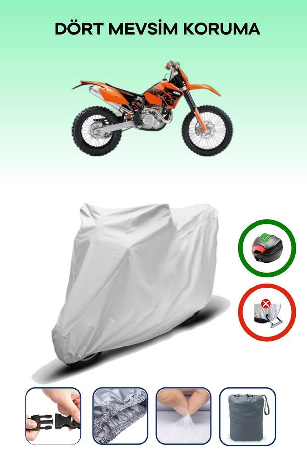 Gray Rear Bag Compatible Ktm 450 Exc Compatible Motorcycle Tarpaulin Motor Cover