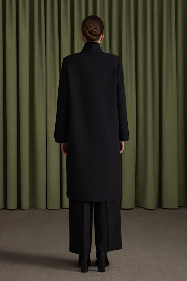 Black Beaded Button Cap - 6