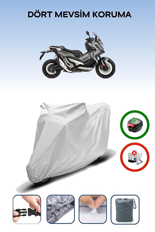Gray Rear Bag Compatible Honda X-Adv Compatible Motorcycle Tarpaulin Motor Cover