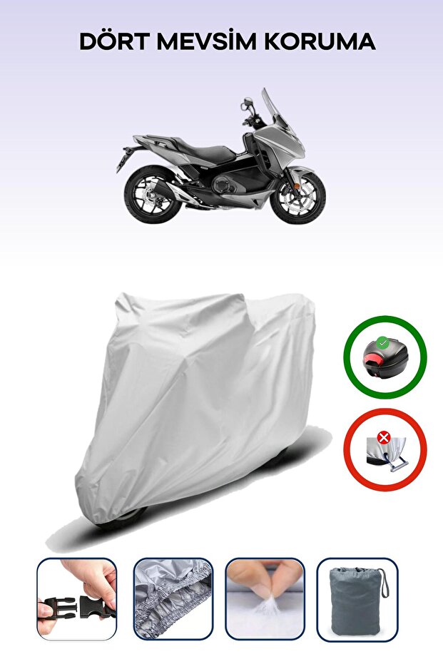 Gray Rear Bag Compatible Honda Nc 700 Dc Integra Compatible Motorcycle Tarpaulin Motor Cover