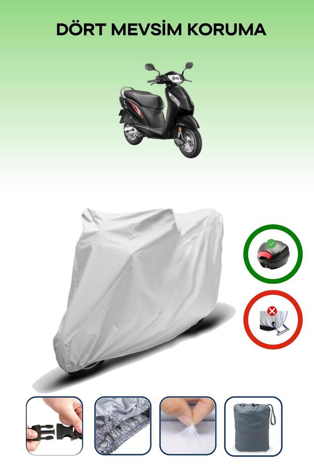 Gray Rear Bag Compatible Honda Activa 110 Compatible Motorcycle Tarpaulin Motor Cover