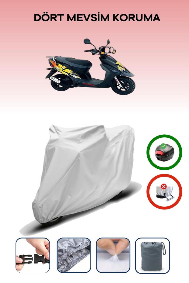 Gray Rear Bag Compatible Honda Sxr 50 Compatible Motorcycle Tarpaulin Motor Cover