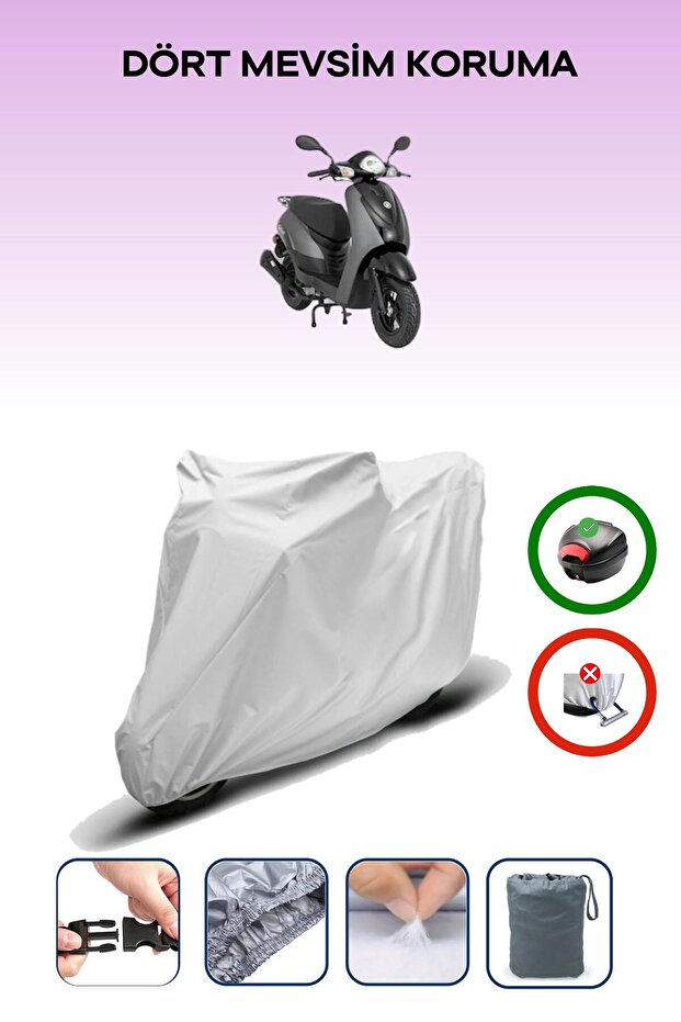 Gray Tail Bag Compatible Mondial 50 Beestreet Compatible Motorcycle Tarpaulin Motor Cover