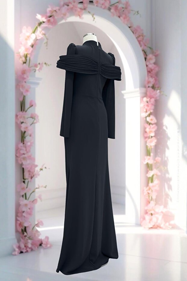 Dila Abiye Elbise Siyah - 3
