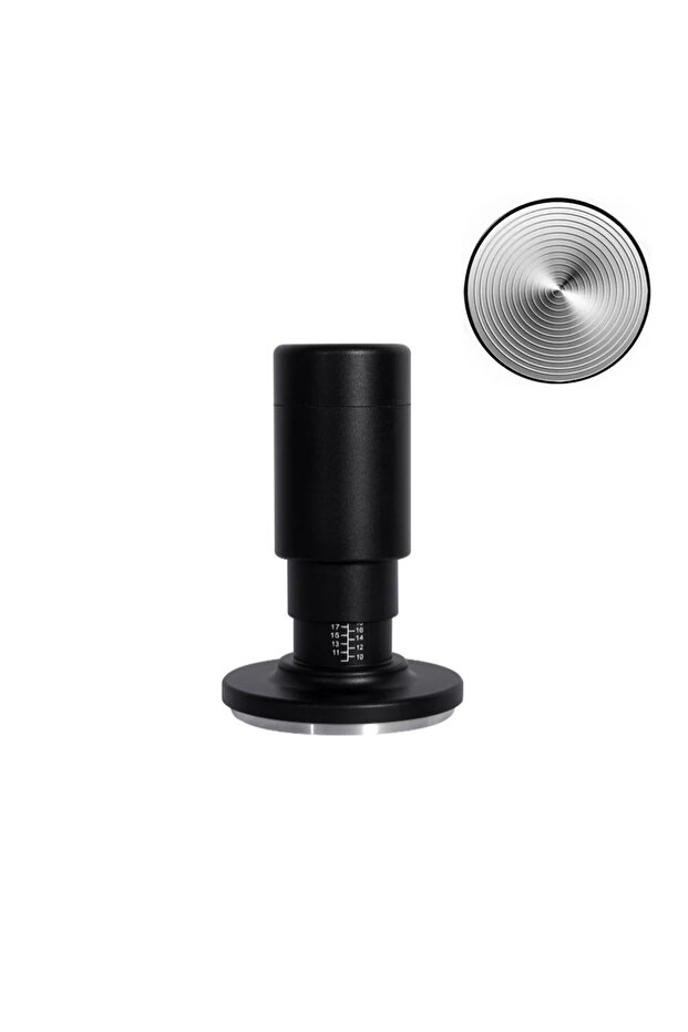 58mm black 2 in 1 Spring-loaded Tamper Barista Tools Espresso Coffee Tamper Constant Pressure Ripple